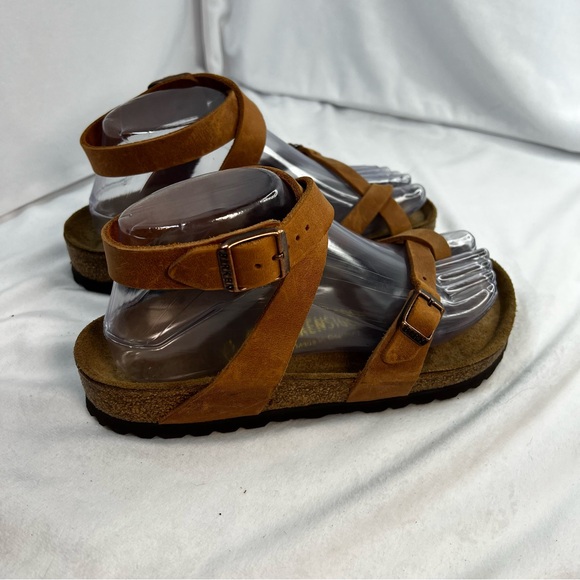 Birkenstock Yara Brown Leather Sandals Shoes Sz 36 / US 5.5 - 6 - Picture 9 of 11